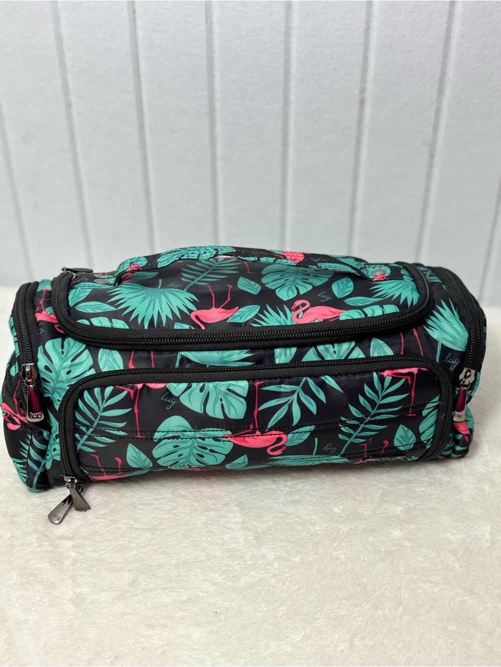 Lug Rare Black Flamingo Trolley‎ Cosmetic Travel Case